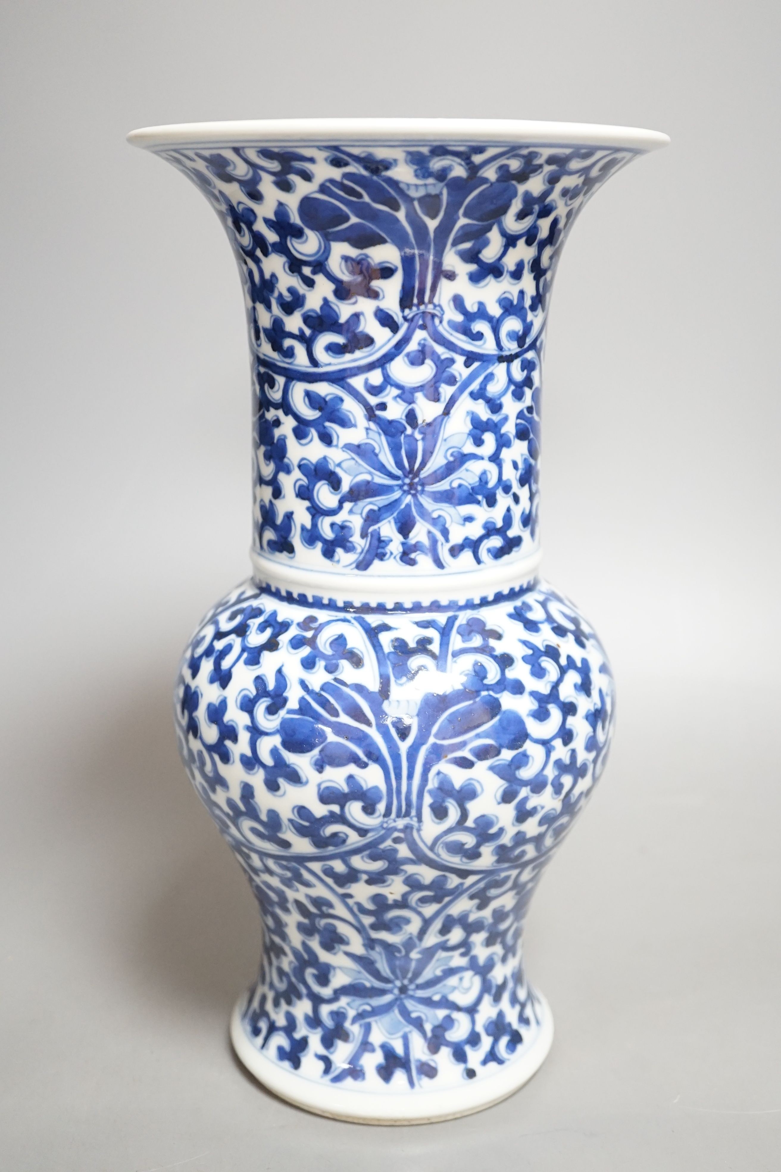 A Chinese blue and white vase, 32cm